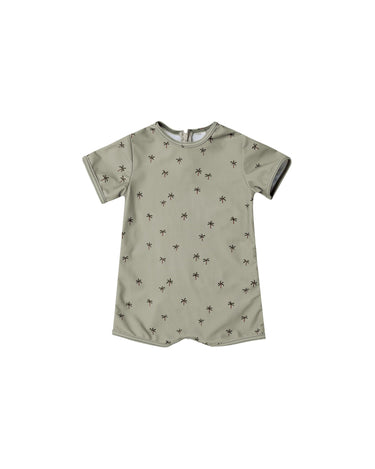 Rylee + Cru Shorty Onepiece, Palm Trees